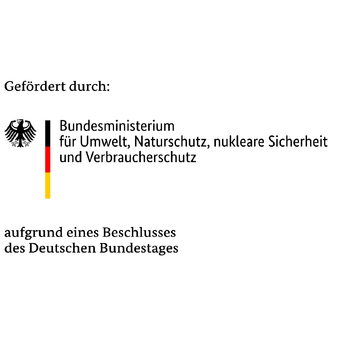 Gefördert durch das Bundesministerium für Umwelt, Naturschutz, nukleare Sicherheit und Verbraucherschutz aufgrund eines Beschlusses des Deutschen Bundestages.